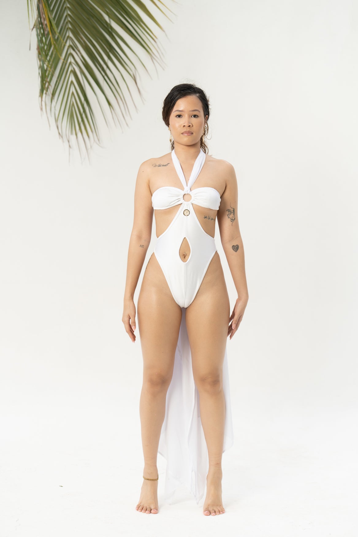 WAVY MONOKINI - WHITE