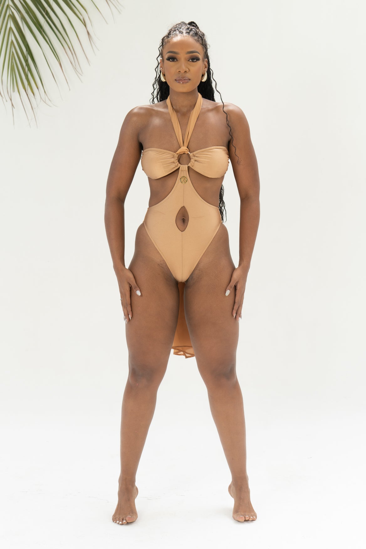 WAVY MONOKINI - CAMEL